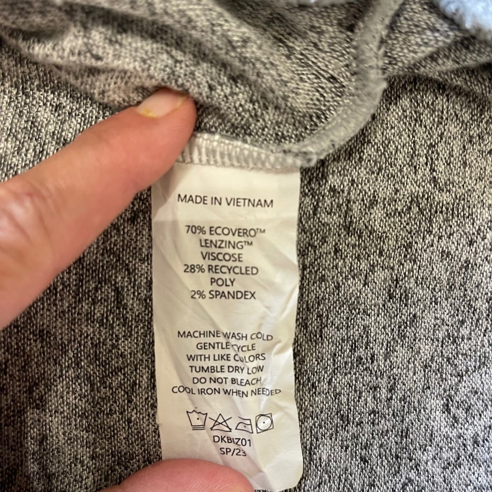 Quince Eco-Soft Cropped Hoodie Heather Grey Pullover Sweatshirt S Comfy Lounge - Picture 6 of 9
